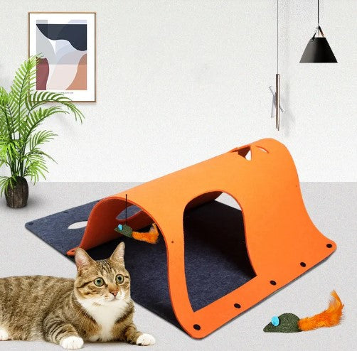 2 In 1 Round Tunnel Cat Beds